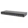 DIGITUS Modularized 43 2cm (17in) TFT console with 8 port KVM RAL 9005 black - Qwerty US