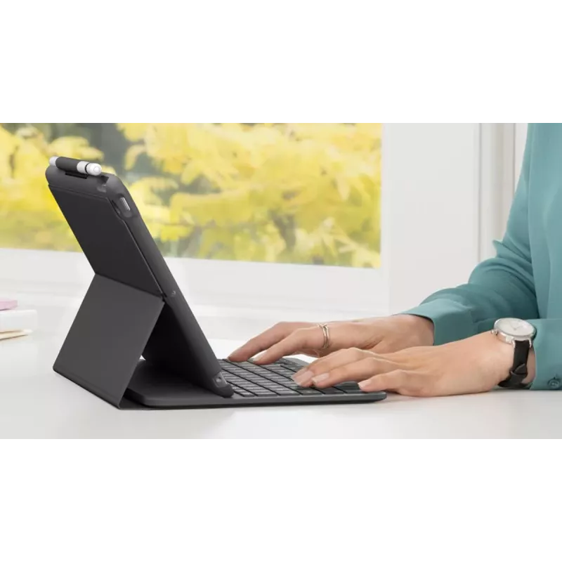 LOGITECH Slim Folio For iPad 7th Generation Graphite Qwertz Deutsch