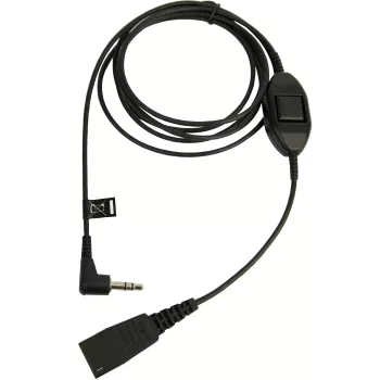 Jabra QD to 3.5mm w. Answer Button for Alcatel, Cable, Black