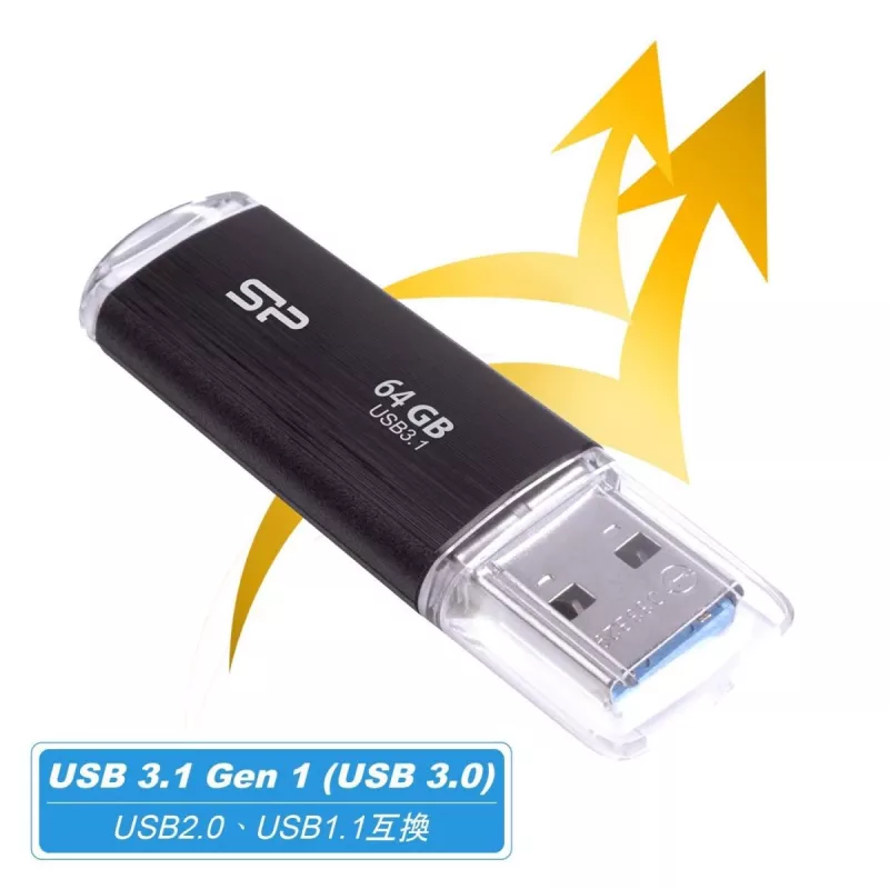 SILICON POWER USB Stick - 64GB Silicon Power USB3.2 B02 Black