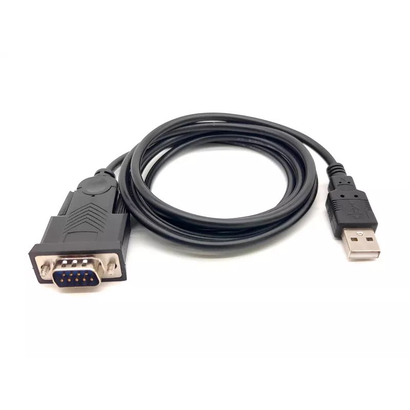 Equip USB-A to Serial (DB9) Cable, M/M 1.5m, Black, 1.5 m, USB Type-A, DB-9, Male, Male