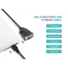 Equip USB-A to Serial (DB9) Cable, M/M 1.5m, Black, 1.5 m, USB Type-A, DB-9, Male, Male