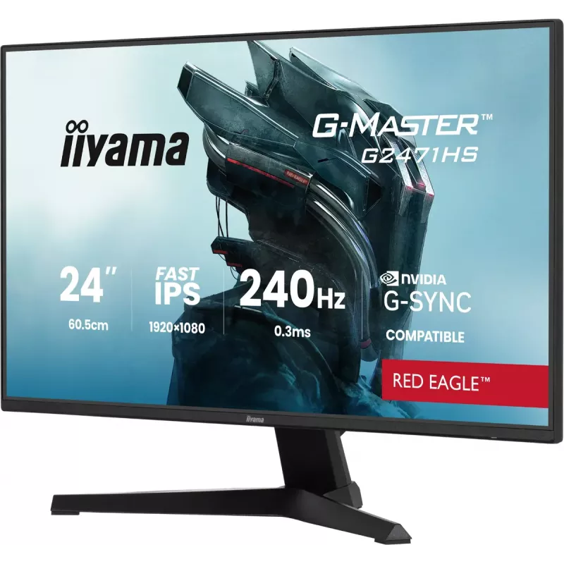 iiyama G-MASTER G2471HS-B1 computer monitor 60.5 cm (23.8 inch) 1920 x 1080 pixels Full HD Black