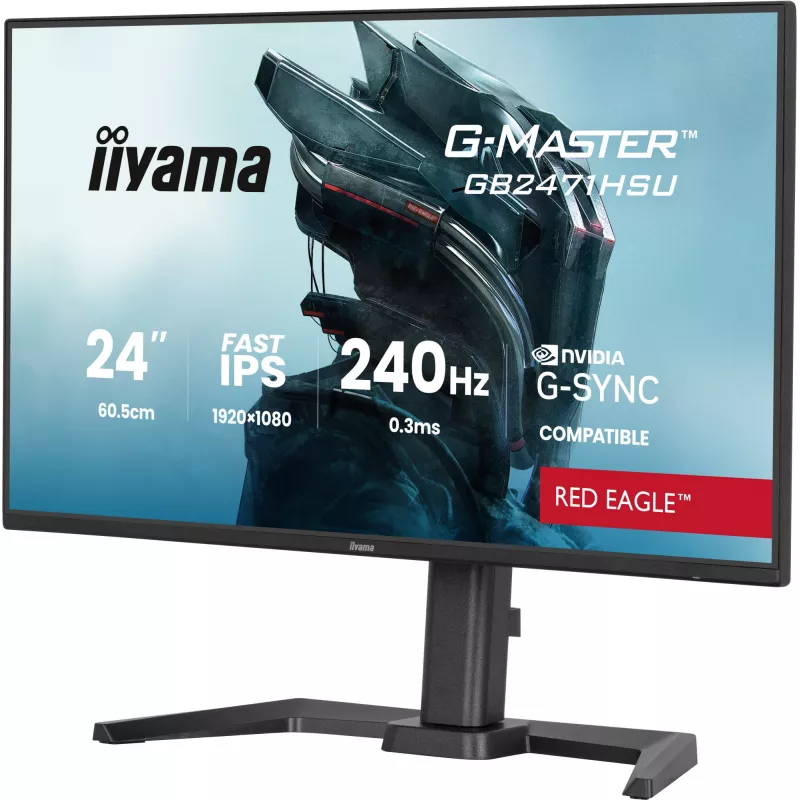iiyama G-MASTER GB2471HSU-B1 computer monitor 60.5 cm (23.8 inch) 1920 x 1080 pixels Full HD Black