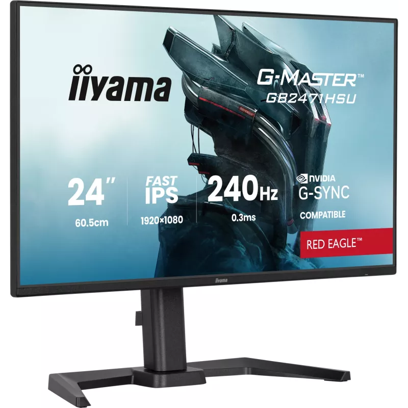 iiyama G-MASTER GB2471HSU-B1 computer monitor 60.5 cm (23.8 inch) 1920 x 1080 pixels Full HD Black