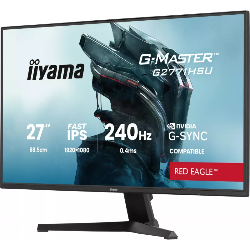Monitor IIYAMA G2771HSU-B1 27 inch Fast IPS Full HD 1920x1080 240Hz HDR10 FreeSync G-SYNC Compatible