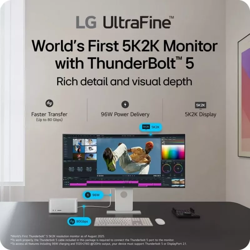 LG 40U990A-W computer monitor 101.6 cm (40 inch) 5120 x 2160 pixels WUHD Black