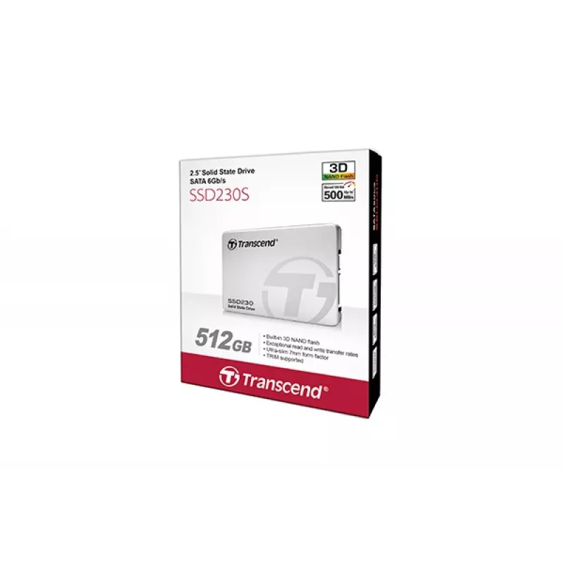TRANSCEND SSD 230s 512GB 2.5in SATA Ill 6gb/s Tlc Aluminum Case