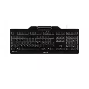 CHERRY KC 1000 SC Corded Smartcard Keyboard, Black, USB (QWERTY - UK)