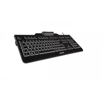 CHERRY KC 1000 SC Corded Smartcard Keyboard, Black, USB (QWERTY - UK)
