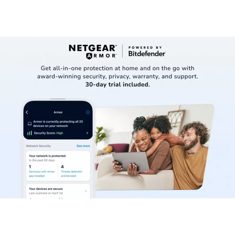 NETGEAR Orbi 870 Tri-band (2.4 GHz / 5 GHz / 6 GHz) Wi-Fi 7 (802.11be) White 4 Internal