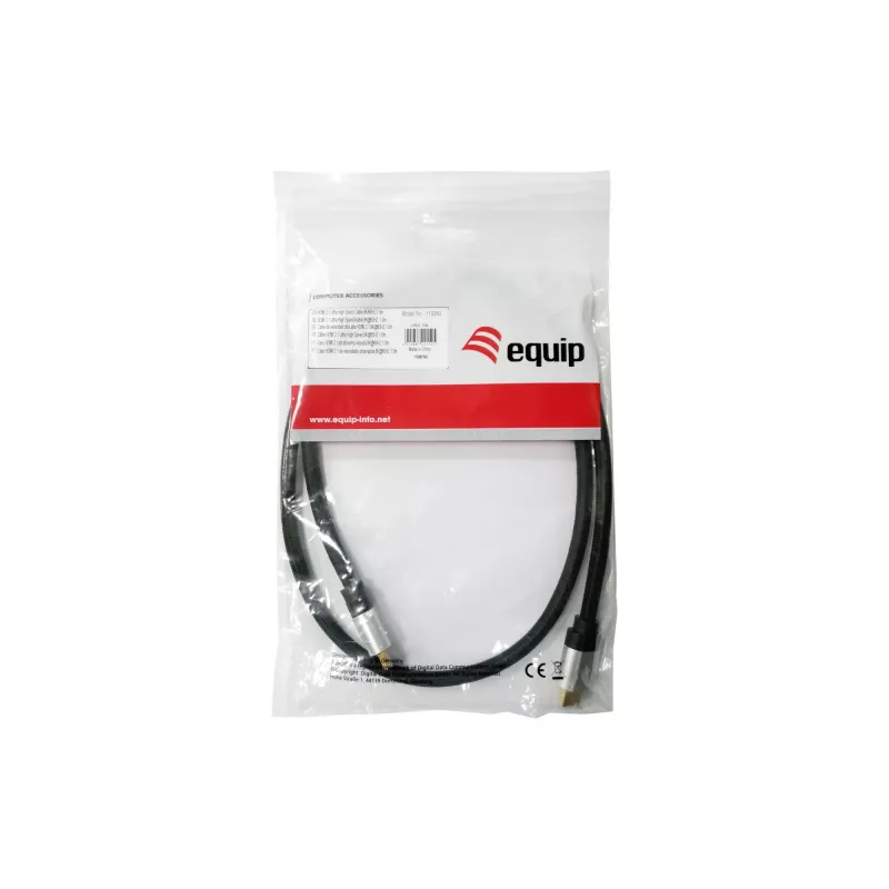 Equip HDMI 2.1 Ultra High Speed Cable, 10m, AM/AM, 10 m, HDMI Type A (Standard), HDMI Type A (Standard), 3D, Audio Return Channel (ARC), Black