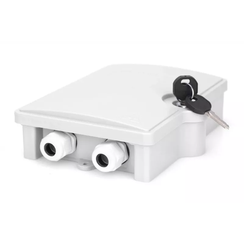 DIGITUS Outdoor FTTH Box, IP65 for 2x SC/SX adapters or 2x LC/DX
