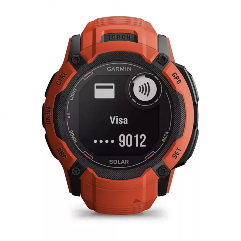 Smartwatch GARMIN Instinct 2X Solar — sport watch, 50 mm polymer case, solar charging, GPS (GPS/GLONASS/Galileo), 10 ATM, silicone band