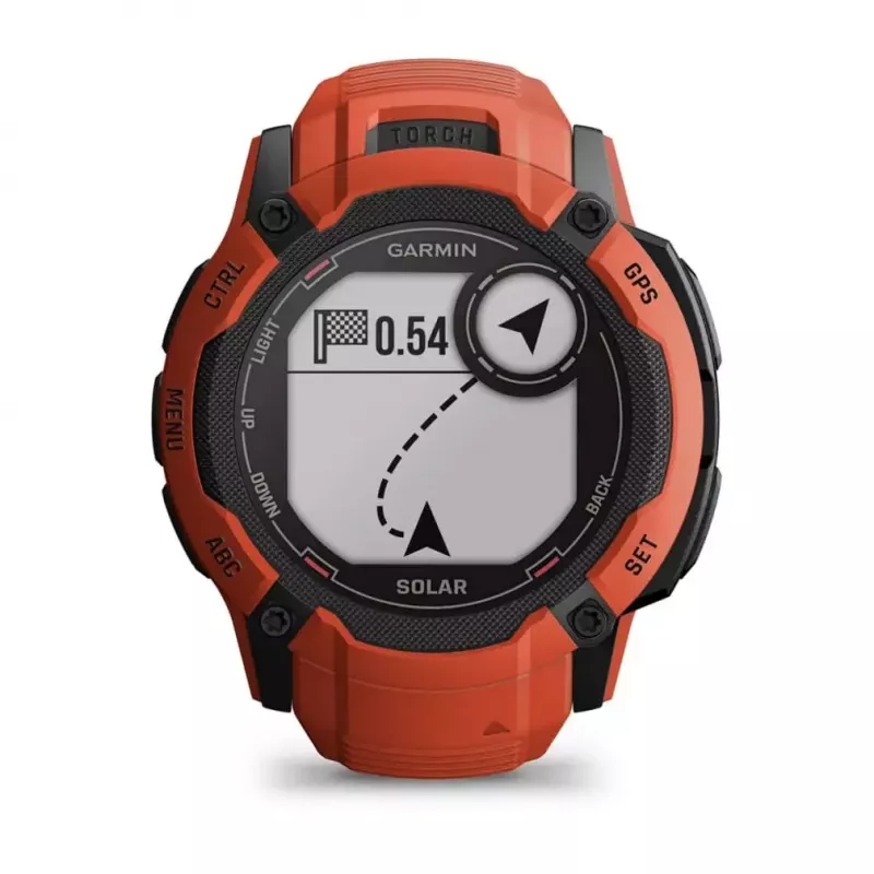 Smartwatch GARMIN Instinct 2X Solar — sport watch, 50 mm polymer case, solar charging, GPS (GPS/GLONASS/Galileo), 10 ATM, silicone band
