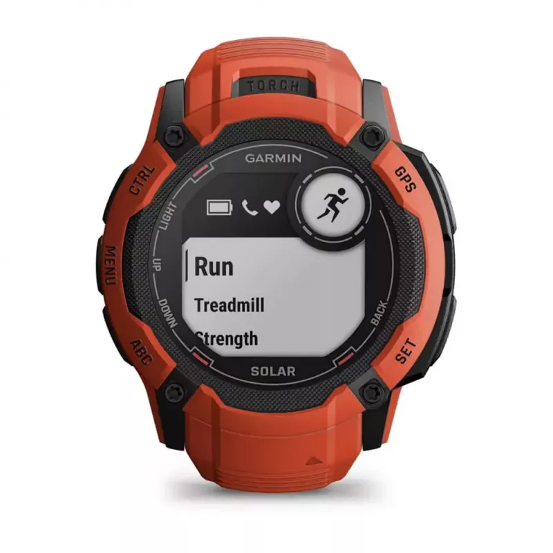 Smartwatch GARMIN Instinct 2X Solar — sport watch, 50 mm polymer case, solar charging, GPS (GPS/GLONASS/Galileo), 10 ATM, silicone band