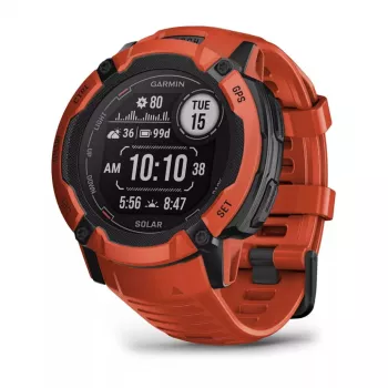Smartwatch GARMIN Instinct 2X Solar — sport watch, 50 mm polymer case, solar charging, GPS (GPS/GLONASS/Galileo), 10 ATM, silicone band