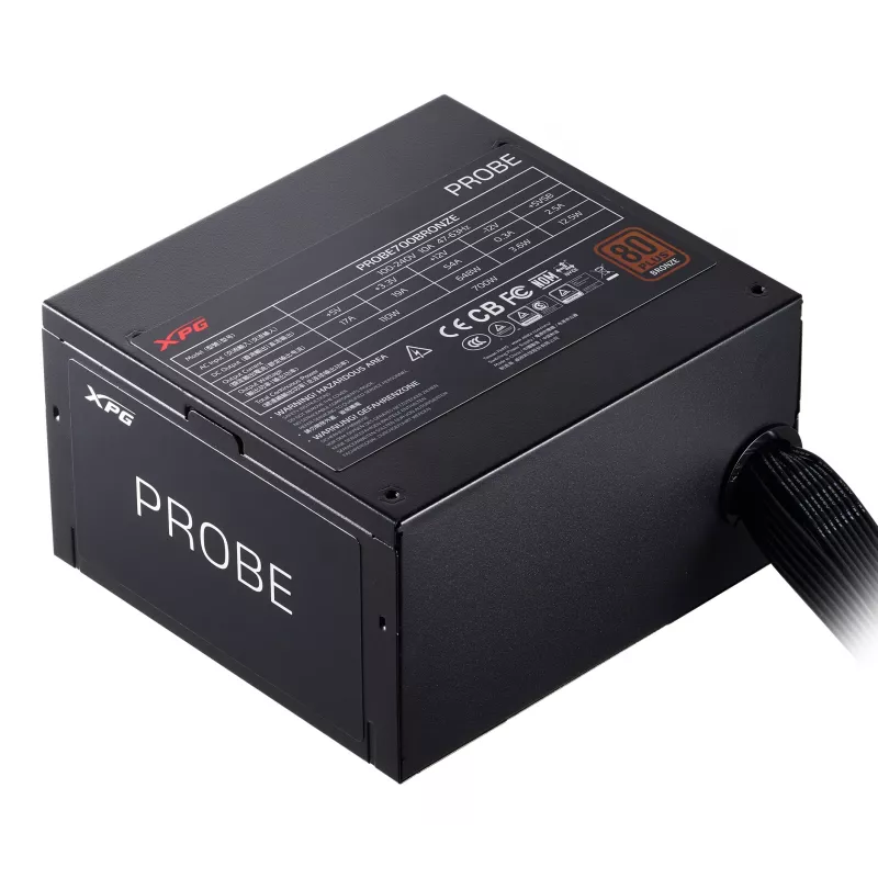 XPG PROBE 700 BRONZE Power Supply, 700 W, 100 - 240 V, 47 - 63 Hz, 10 A, Active, 19 A