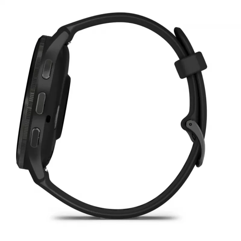 GARMIN INTERNATIONAL Venu 3 - Slate stainless steel bezel with black case and silicone band - 45mm