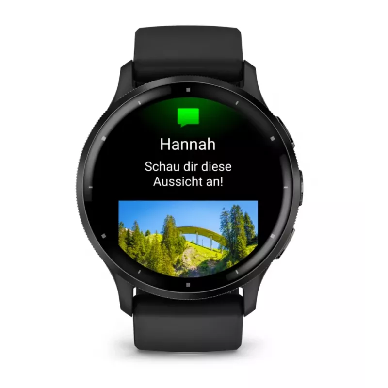 GARMIN INTERNATIONAL Venu 3 - Slate stainless steel bezel with black case and silicone band - 45mm
