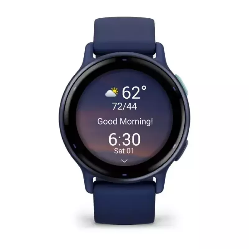 Smartwatch GARMIN Vivoactive 5 — sport watch, 42 mm aluminium/polymer case, AMOLED 1.2 inch, GPS/GLONASS/Galileo, optical HR, SpO2, 5 ATM, Bluetooth/NFC