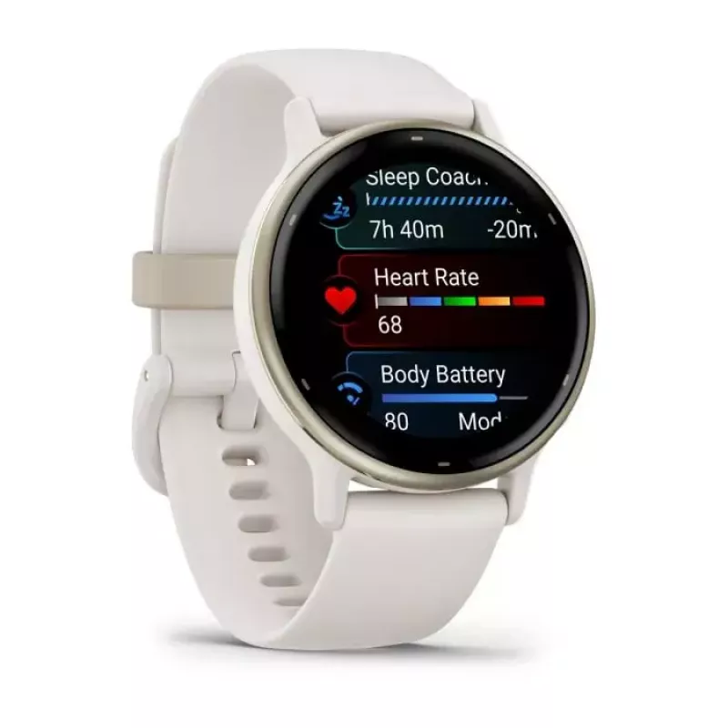 Smartwatch GARMIN Vivoactive 5 — sport watch, 42 mm aluminium/polymer case, AMOLED 1.2 inch, GPS/GLONASS/Galileo, HR & SpO2, 5 ATM, 11 days battery