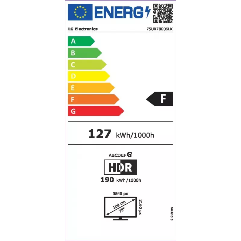 LG 75UR78006LK.AEUD TV 190.5 cm (75 inch) 4K Ultra HD Smart TV Wi-Fi Black