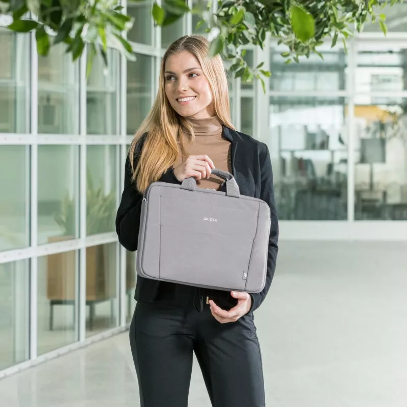 DICOTA Eco Slim Case Base - 11-12.5in Notebook Case - Grey / 300d Rpet Polyester