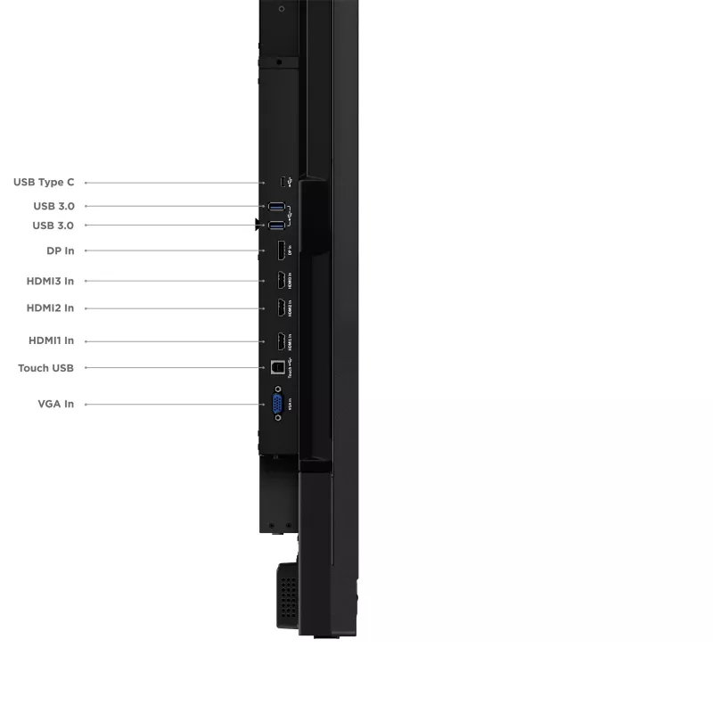 Lenovo ThinkVision T75 computer monitor 190.5 cm (75 inch) 3840 x 2160 pixels 4K Ultra HD LED Touchscreen Black