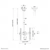 Neomounts NM-C440BLACK Monitor/TV mount ceiling 32-60 inch - h 56-91 cm