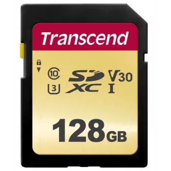 Flash Memory Transcend 128GB SDXC UHS-I 500S
