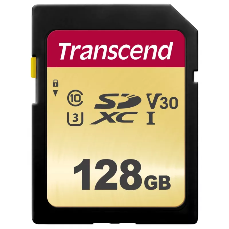 Flash Memory Transcend 128GB SDXC UHS-I 500S
