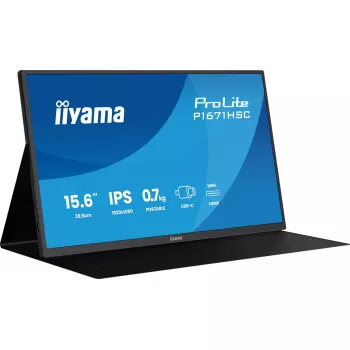 iiyama ProLite P1671HSC-B1 computer monitor 39.6 cm (15.6 inch) 1920 x 1080 pixels Full HD LED Black