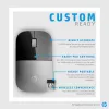 HP Z3700 Blue Wireless Mouse, Ambidextrous, Optical, RF Wireless, 1200 DPI, Blue