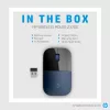 HP Z3700 Blue Wireless Mouse, Ambidextrous, Optical, RF Wireless, 1200 DPI, Blue