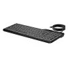 HP 405 Multi-Device Backlit Wired Keyboard, Full-size (100%), Wired, USB, Membrane, Black