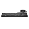 HP 405 Multi-Device Backlit Wired Keyboard, Full-size (100%), Wired, USB, Membrane, Black