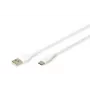 DIGITUS USB-C Silicone charging cable USB-A - USB-C USB 2.0 60W - 2m White