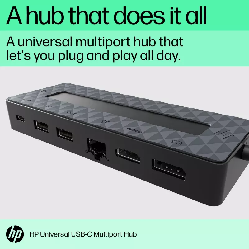 HP Universal USB-C Multiport Hub USB 3.2 Gen 1 Type-C Black
