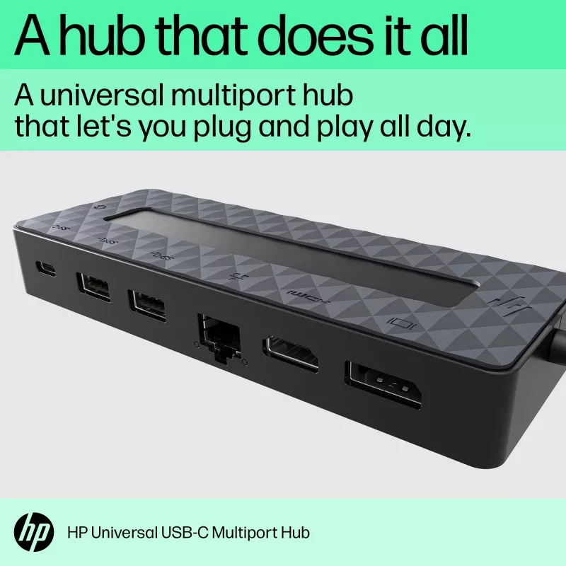 HP Universal USB-C Multiport Hub USB 3.2 Gen 1 Type-C Black