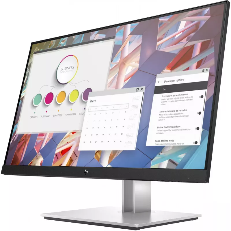 HP E-Series E24 G4 FHD Monitor, 60.5 cm (23.8 inch), 1920 x 1080 pixels, Full HD, LCD, 5 ms, Black