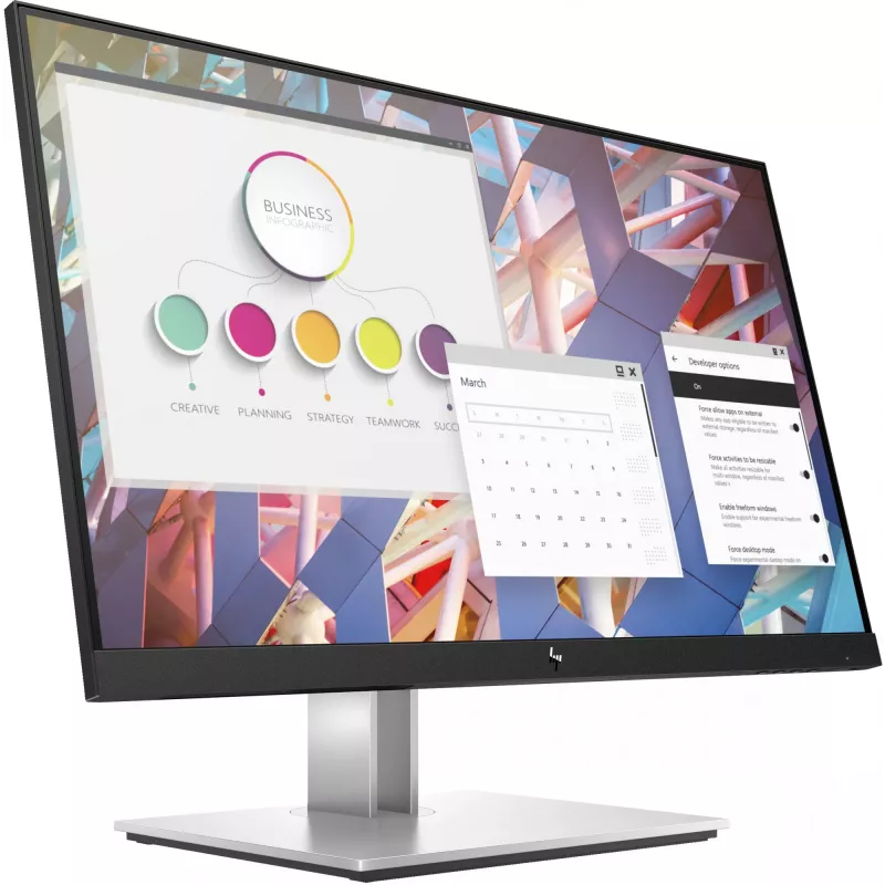 HP E-Series E24 G4 FHD Monitor, 60.5 cm (23.8 inch), 1920 x 1080 pixels, Full HD, LCD, 5 ms, Black