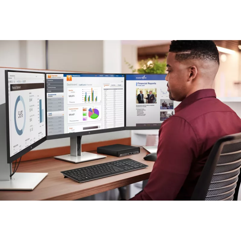 HP E-Series E24 G4 FHD Monitor, 60.5 cm (23.8 inch), 1920 x 1080 pixels, Full HD, LCD, 5 ms, Black