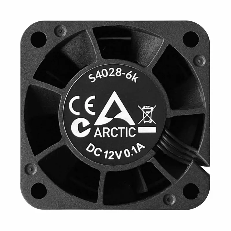 ARCTIC S4028-6K - 40 mm Server Fan, Fan, 4 cm, 250 RPM, 6000 RPM, 12.06 m³/h, Black