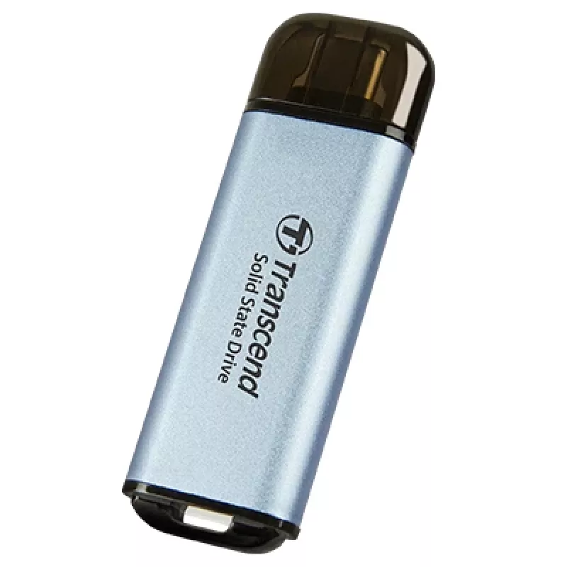 TRANSCEND Esd300c - 1TB Portable SSD - USB Type-c - 3D Nand Flash - Sky Blue