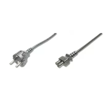 DIGITUS Power Cord, CEE 7/7 (Typ-F) - C5 M/F, 75cm H05VV-F3G 0.75qmm black