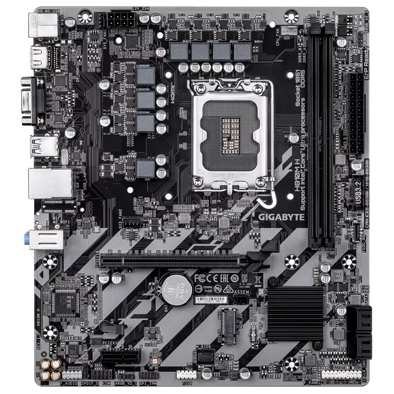 Motherboard GIGABYTE H810M H Micro ATX, Intel H810 chipset, LGA 1851, DDR5, 2x DIMM up to 128GB, PCIe 4.0, HDMI 2.1