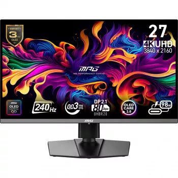 MSI MPG 272URXDE QD-OLED computer monitor 67.3 cm (26.5 inch) 3840 x 2160 pixels 4K Ultra HD Black