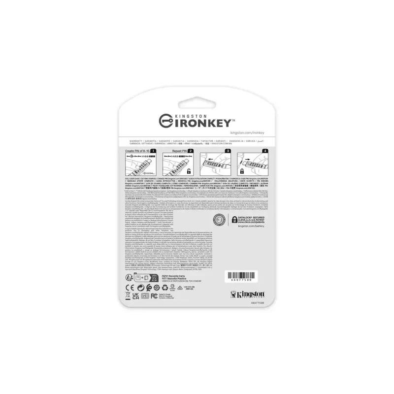Kingston Technology IronKey 256GB USB-C Keypad 200C, FIPS 140-3 Lvl 3 AES-256
