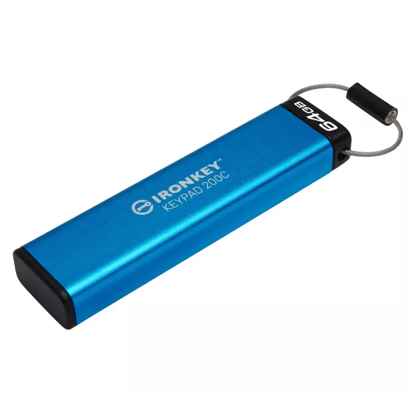 Kingston Technology IronKey 64GB USB-C Keypad 200C, FIPS 140-3 Lvl 3 AES-256